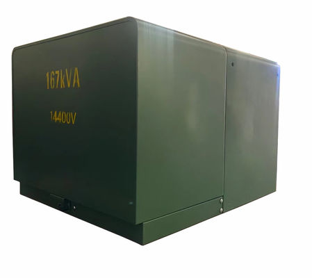 Αγορά 167KVA 1 μαξιλάρι μετασχηματιστών τύπων πετρελαίου φάσης τοποθετεί 24940V 14400V ηλεκτρονική κατασκευή