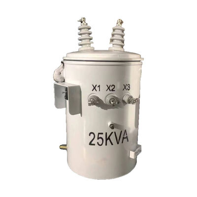 25kva μονοφασικοί μετασχηματιστές διανομής γεμάτοι λάδι 13.8KV έως 240V