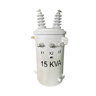 15kva μονοφασικό υπερυψωμένο μετασχηματιστή διανομής πετρελαίου βυθισμένο 13200GrdY/7620