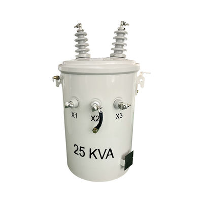 25kva μονοφασικός υγρό γεμάτος στύλος τοποθετημένος υπερυψωμένος μετασχηματιστής διανομής 12470v έως 480v