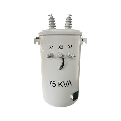 75kva πετρέλαιο μονό φάσης άνω από τοποθετημένος μετασχηματιστής διανομής 4160GrdY/2400 έως 120/240V