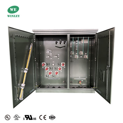 1000Kva Τρεις φάσεις Pad Mounted μετασχηματιστή Loop τροφοδοσία 34.5KV έως 208V UL πιστοποιημένο