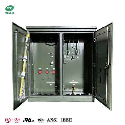 UL 600Kva 3 Φάσης Πάρτης Εγκαταστημένος Μετασχηματιστής Ελαιοκατεβασμένος 34.5KV έως 480V Αποτελεσματικός Μετασχηματιστής Διανομής Ενέργειας