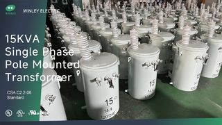 Μετασχηματιστής 15 kva Pole Mounted Transformer 13,8kv Oil Immersed Power Transformer CSA C2.2 Standard cUL Certified